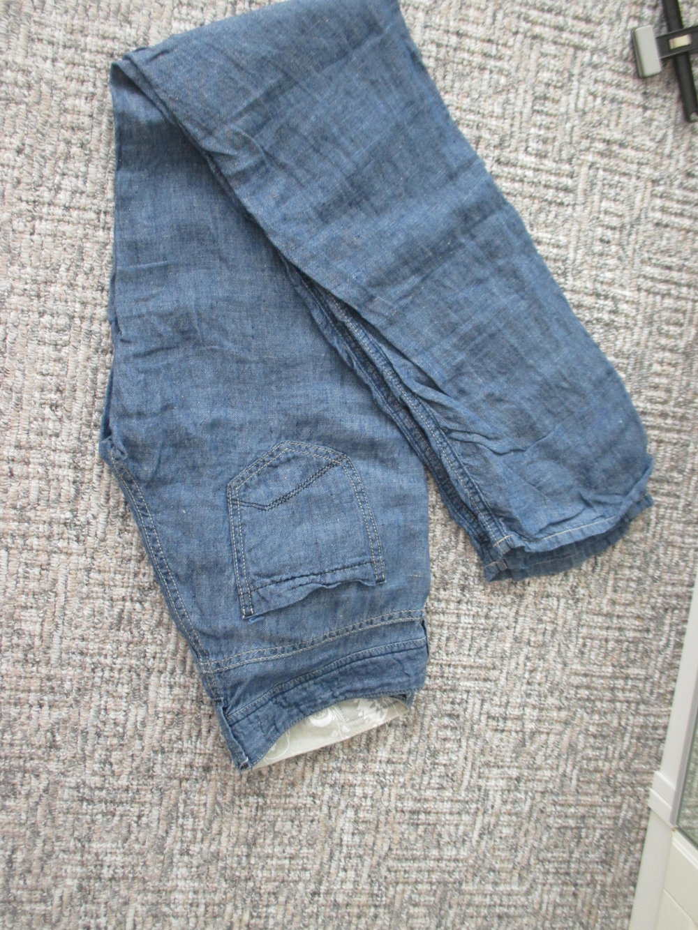 Meltin Pot: sommerliche Leinenhose, W: 28, die wie eine Jeans aussieht, 5 pocket