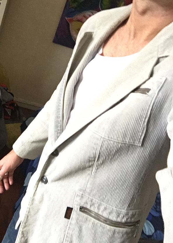 Trendiges Cord Jacket, grau