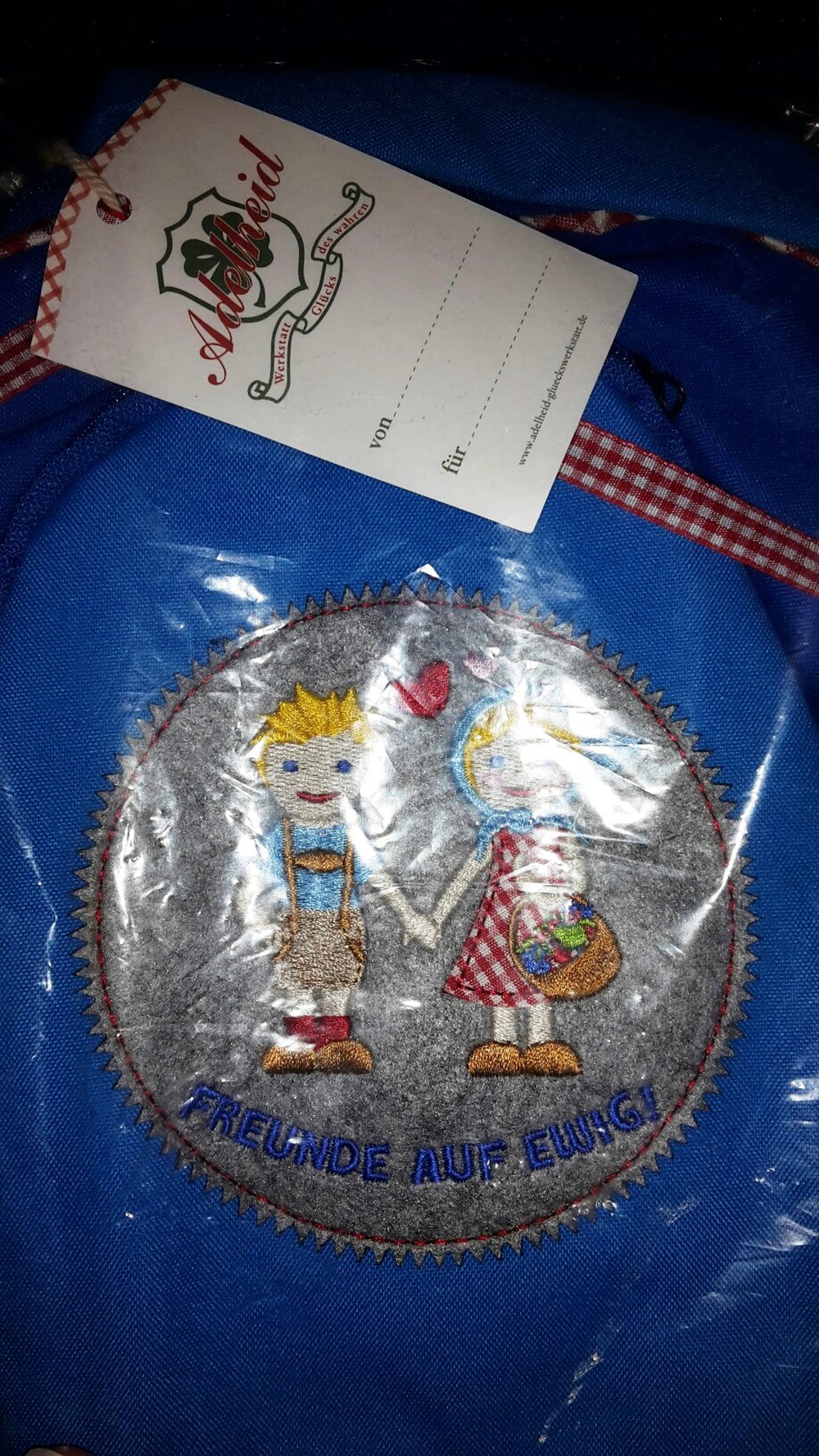 Neu mit Etikett Rucksack Adelheid Freunde auf ewig blau Kinderrucksack