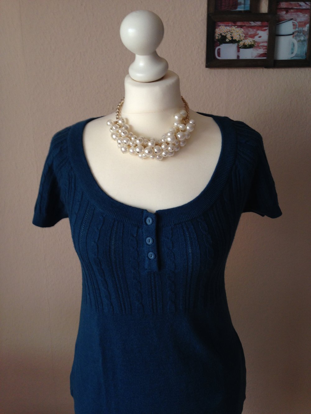 NEU - Mango Strickkleid türkis Taschen S