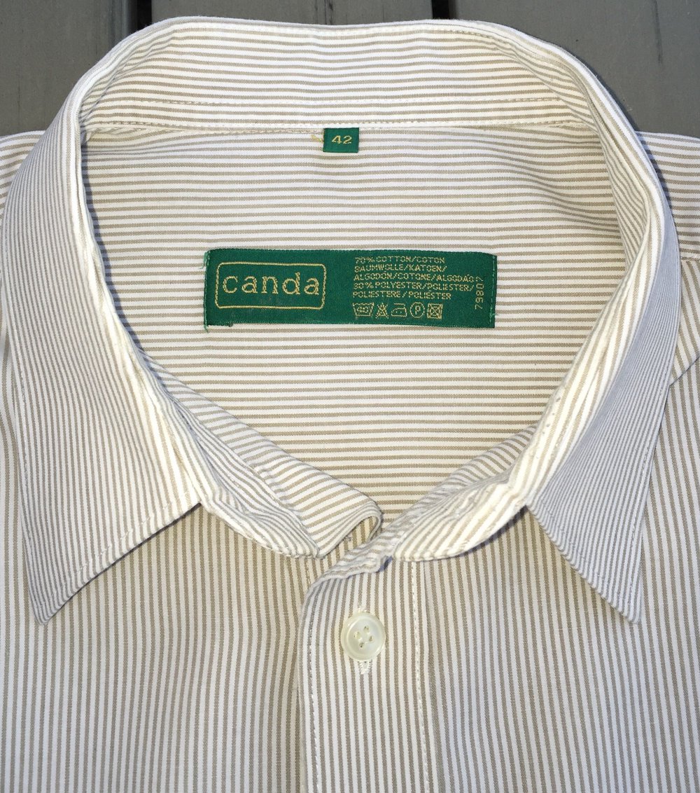 CANDA Hemd NADELSTREIFEN Gr. 42 ( L)