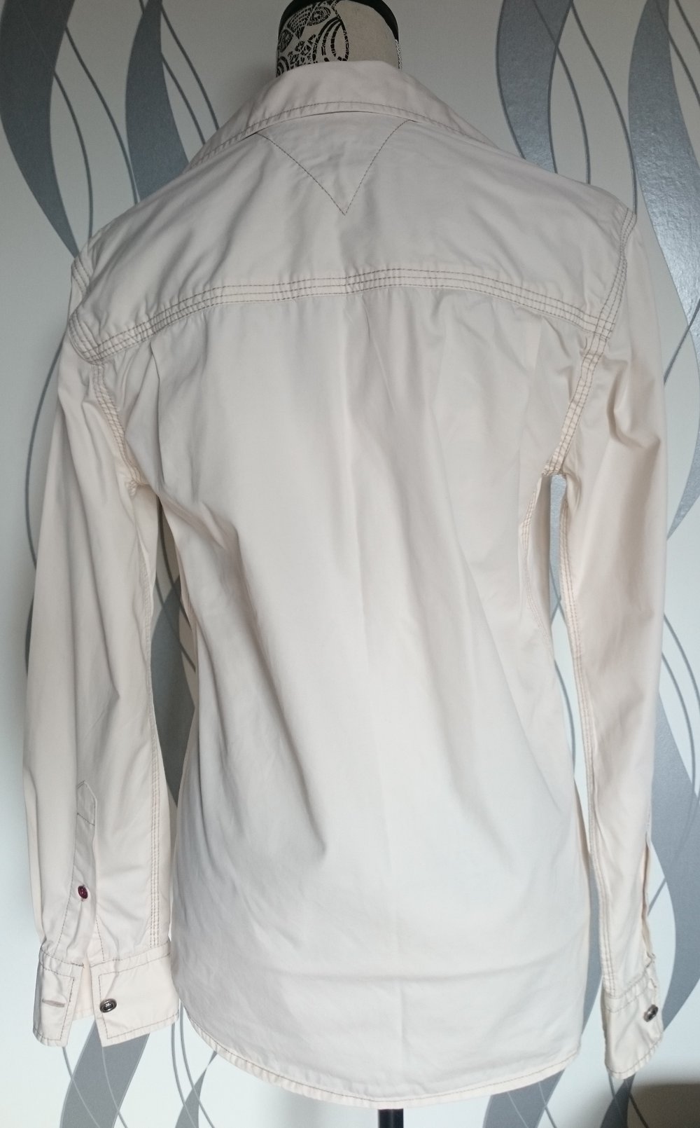 creme farbenes Baumwollhemd von Hilfiger Denim