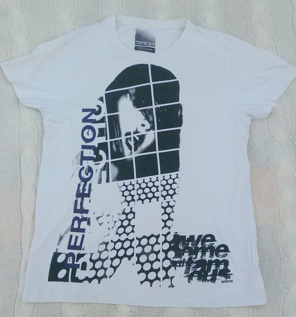 New Yorker-Smog T-Shirt Gr. M in Weiß