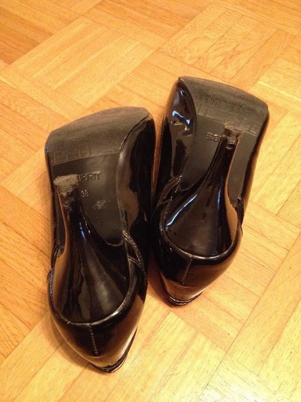 Peeptoe/ Sandale - Esprit - Lack 