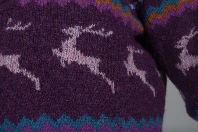 Norweger Strickjacke Wickeljacke Cardigan Wolle