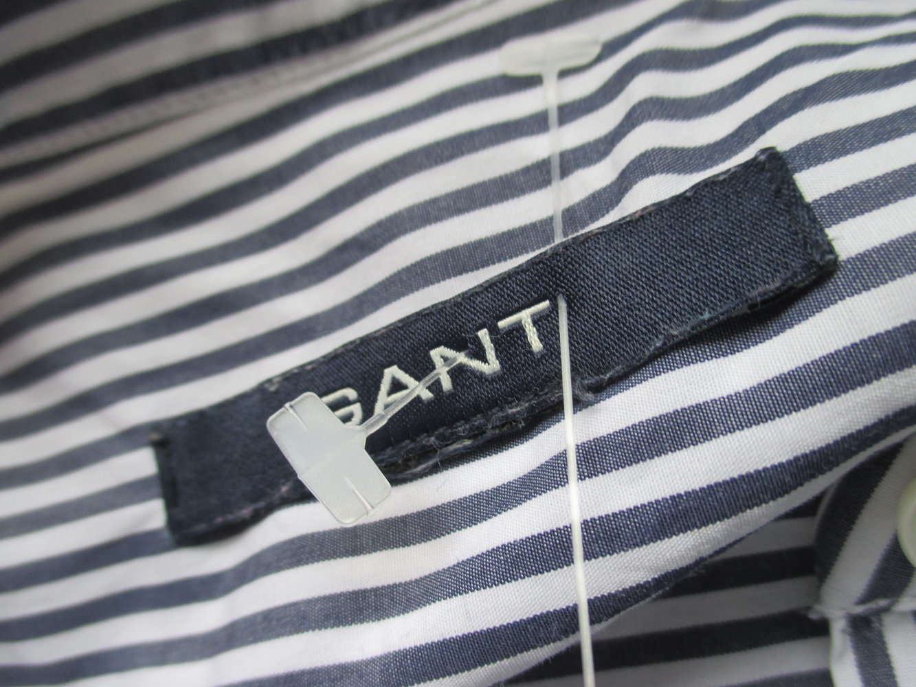 Gant; blau-weiß gestreifte Hemdbluse, langärmlig, Gr. 36