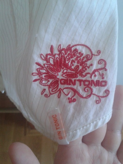 Bluse weiß Gin Tonic