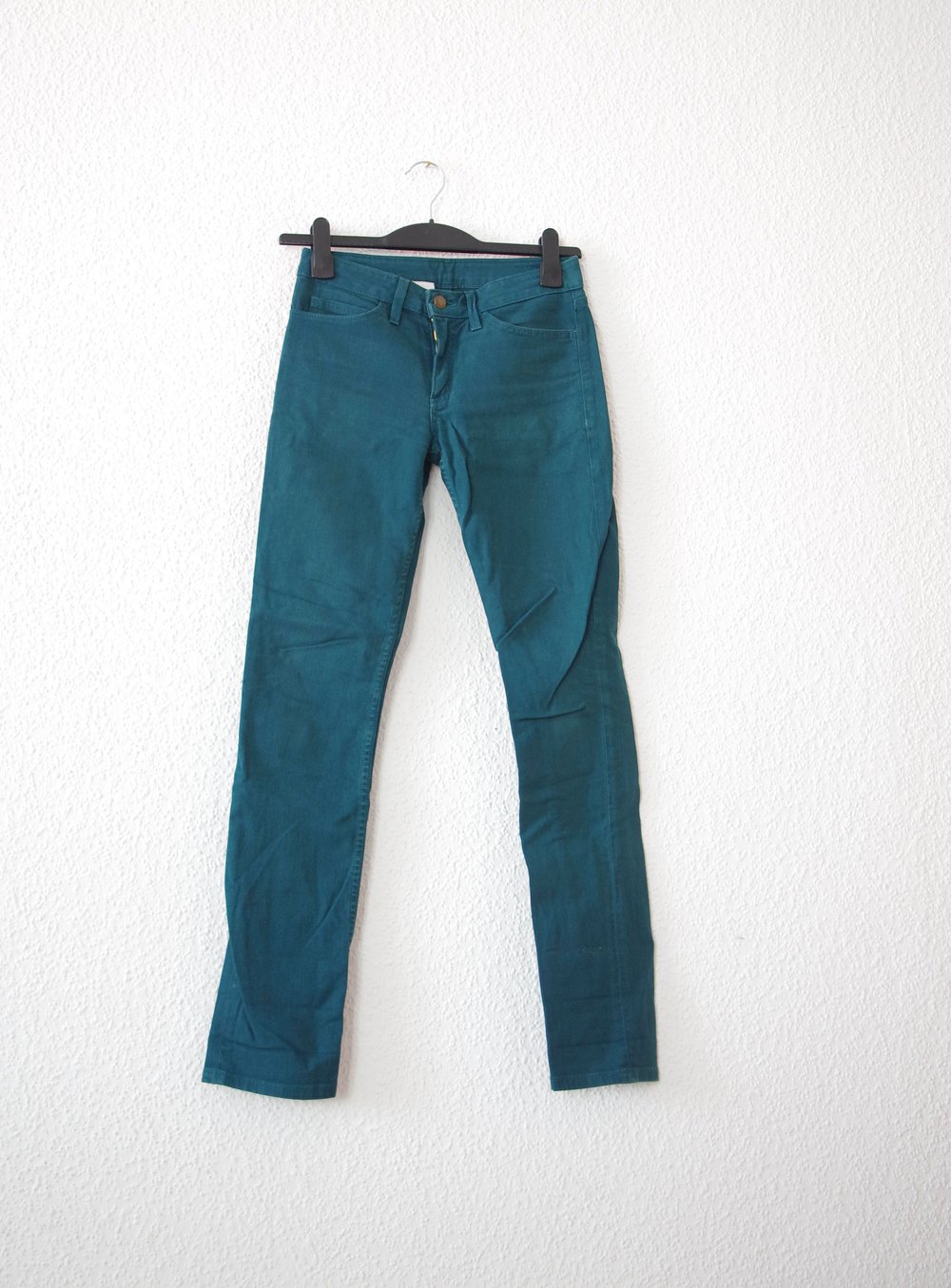 Petrolfarbene American Apparel Jeans Gr. 26 The Slim Slack Skinny