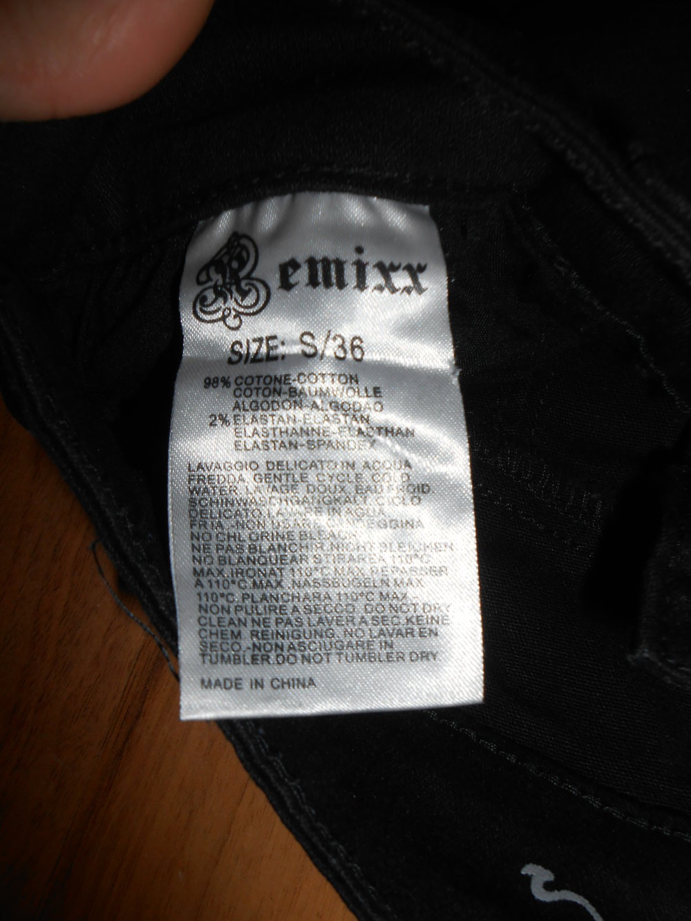 Jeans Röhre schwarz Remixx Jeans 36