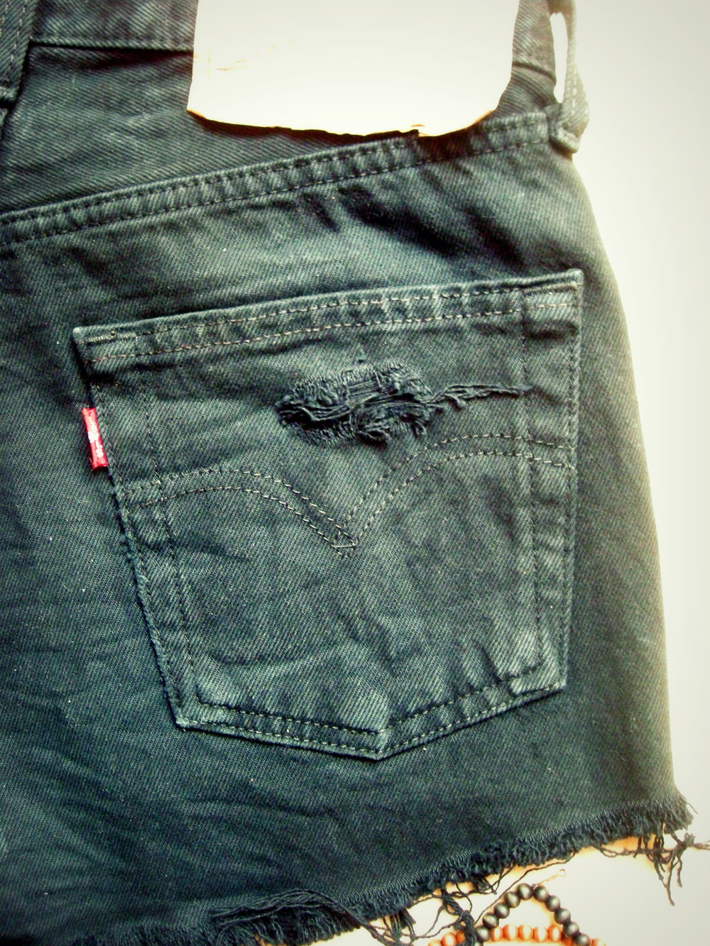 Levis 501 Shorts Vintage Jeans High Waist Blogger DIY hot pants XS-S 34 - UNIKAT