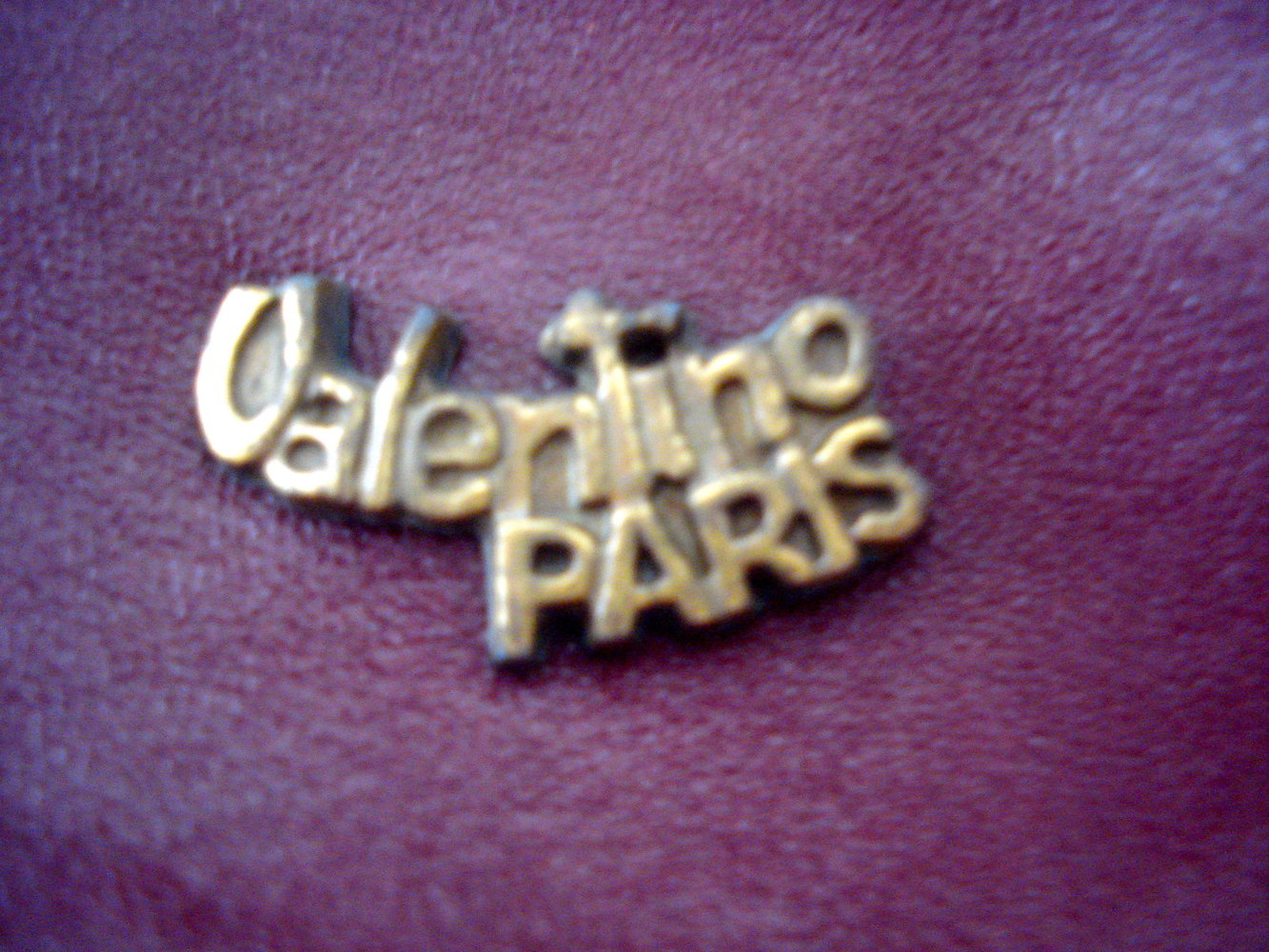 Clutch Tasche Echtleder bordeaux Valentino Paris vintage Second Hand