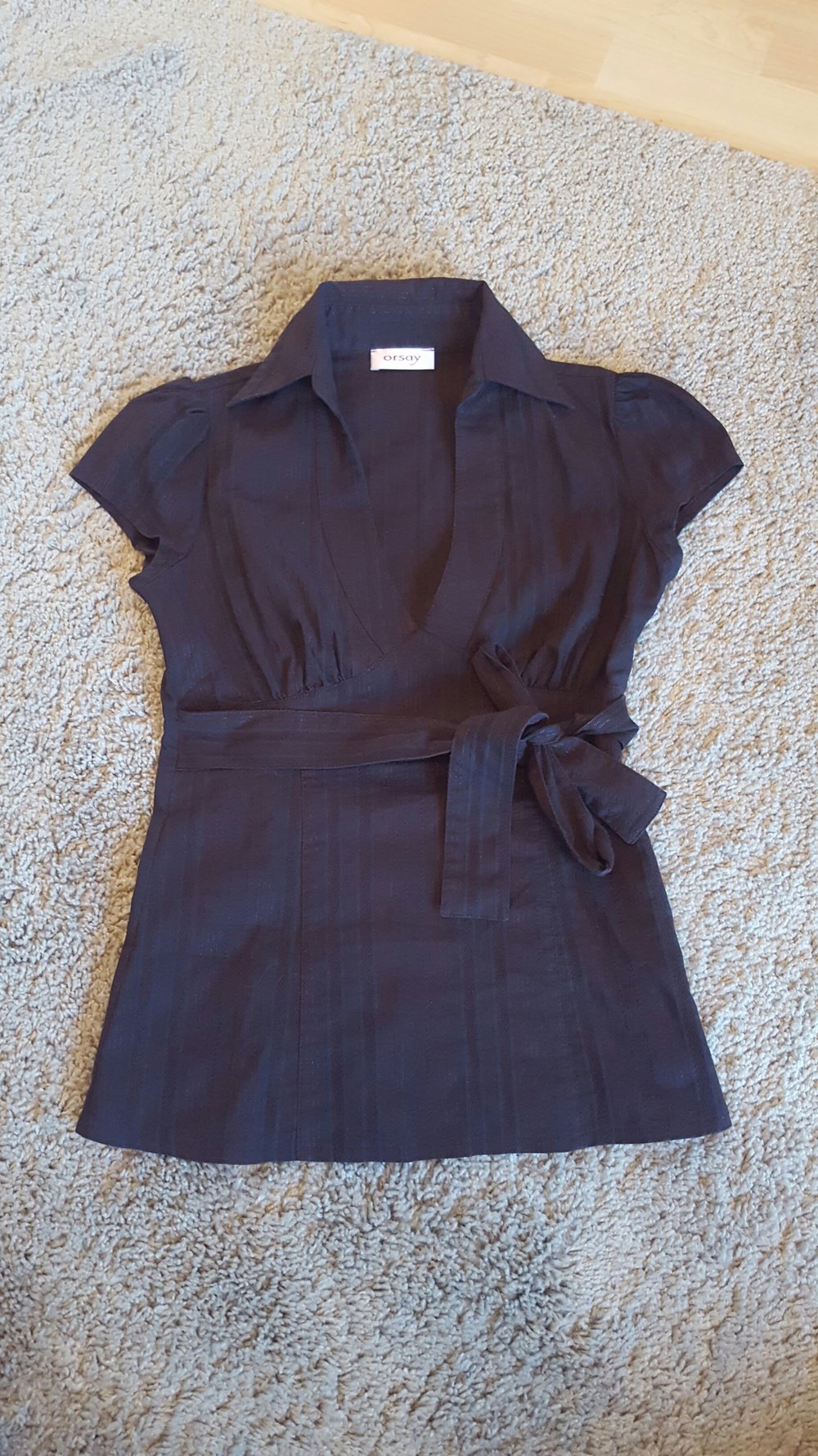 Süße Orsay Sommer Bluse Braun XS