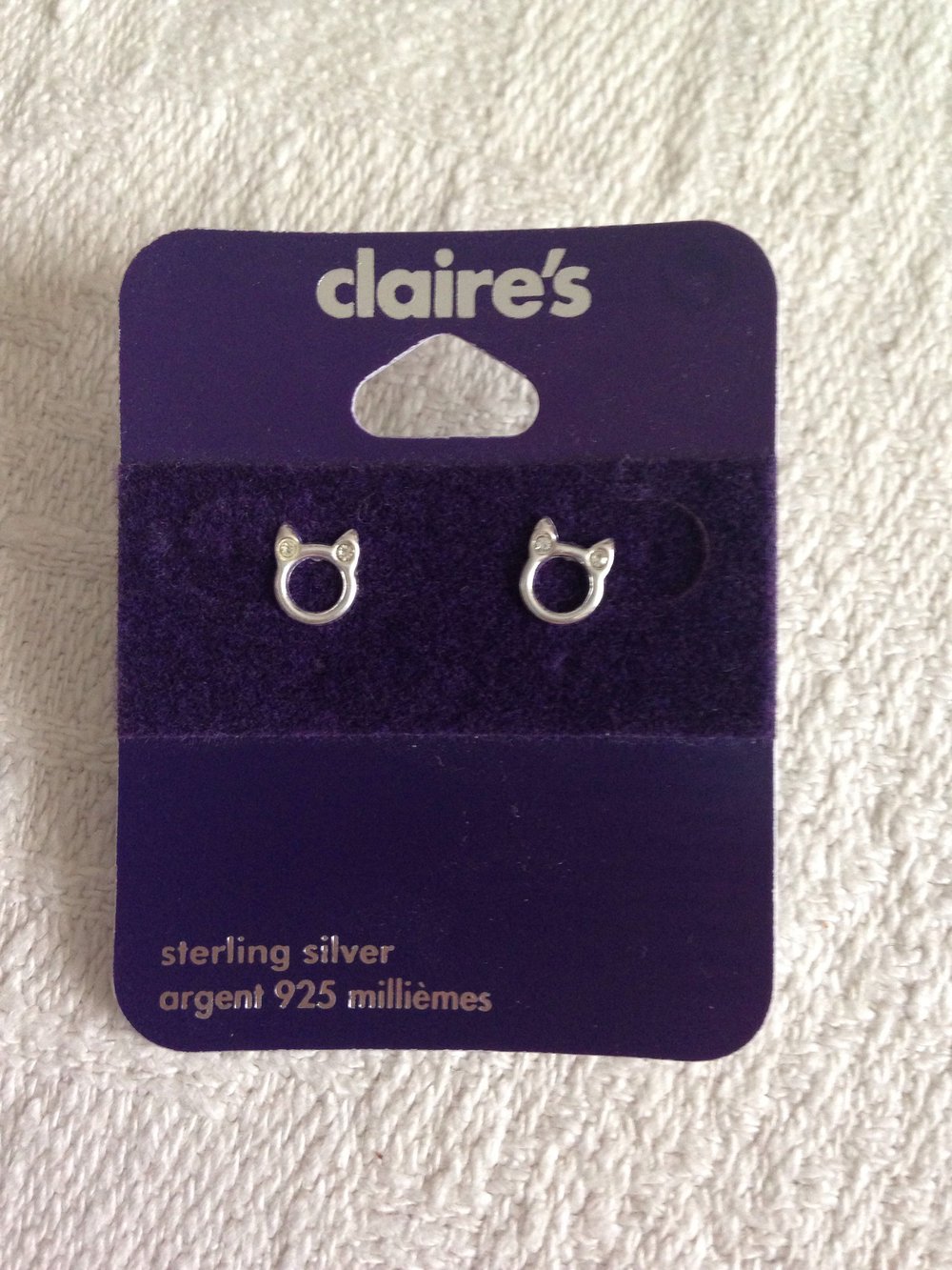 Neue Ohrringe echtsilber Claires Kätzchen 