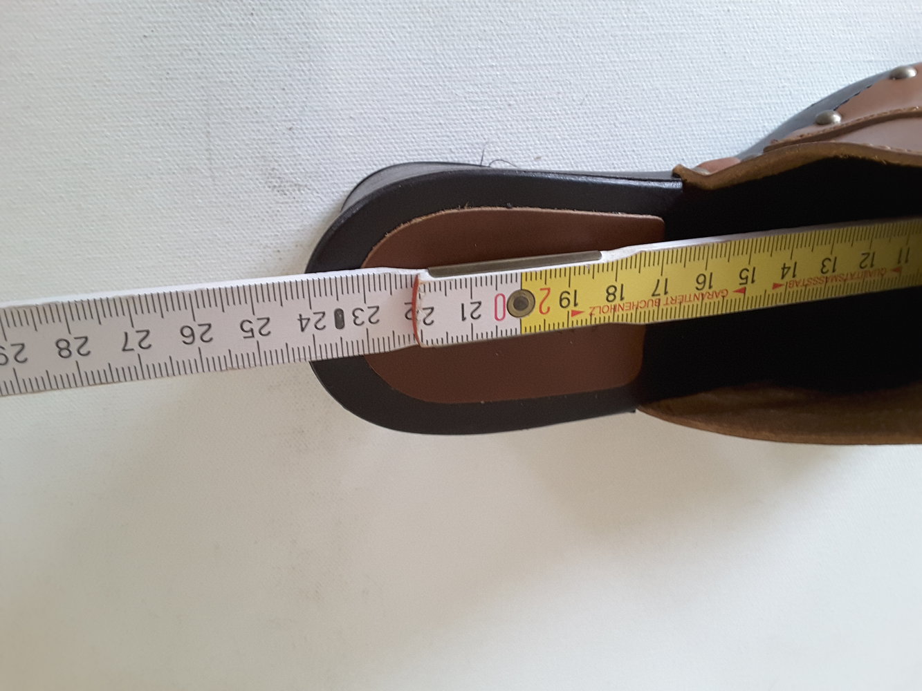 Ungetragene Esprit Clogs rot braun Holz optik Leder Größe 39 (eher 38), wie Neu!