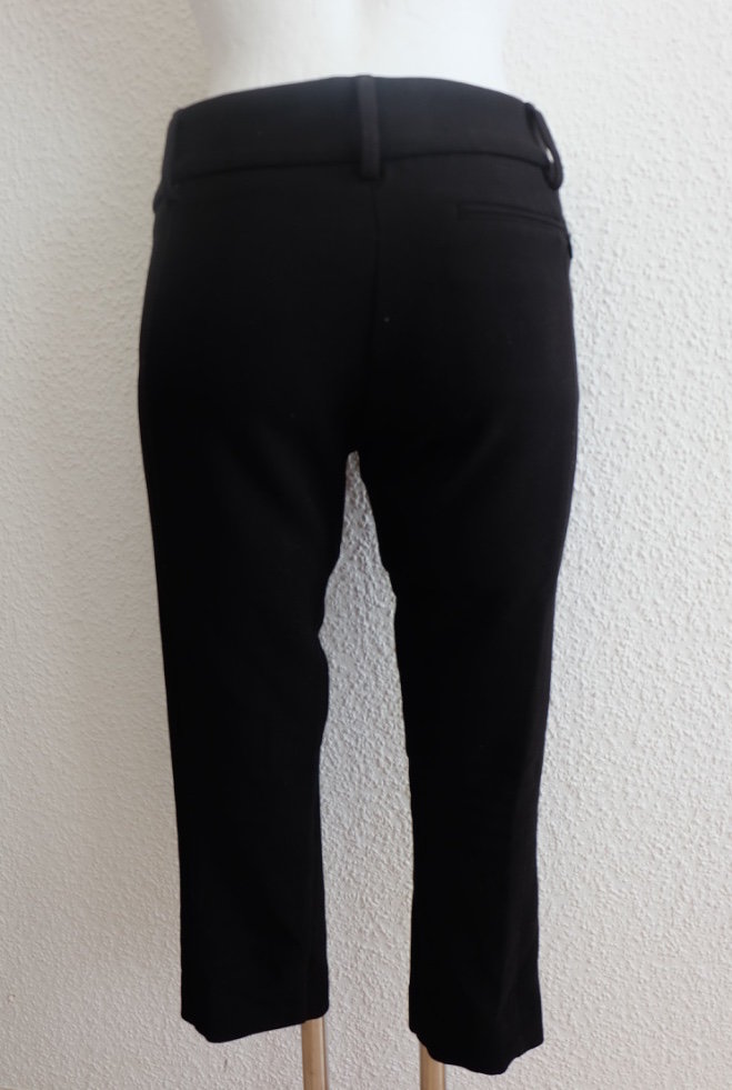 3/4 Hose, Schwarze, schlichte, eng anliegend, Stretch, Slim fit