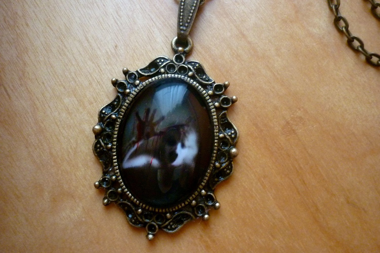 Kette Gothic Schrei Blut Scream Horror Seele Spiegel Grusel emo Psycho