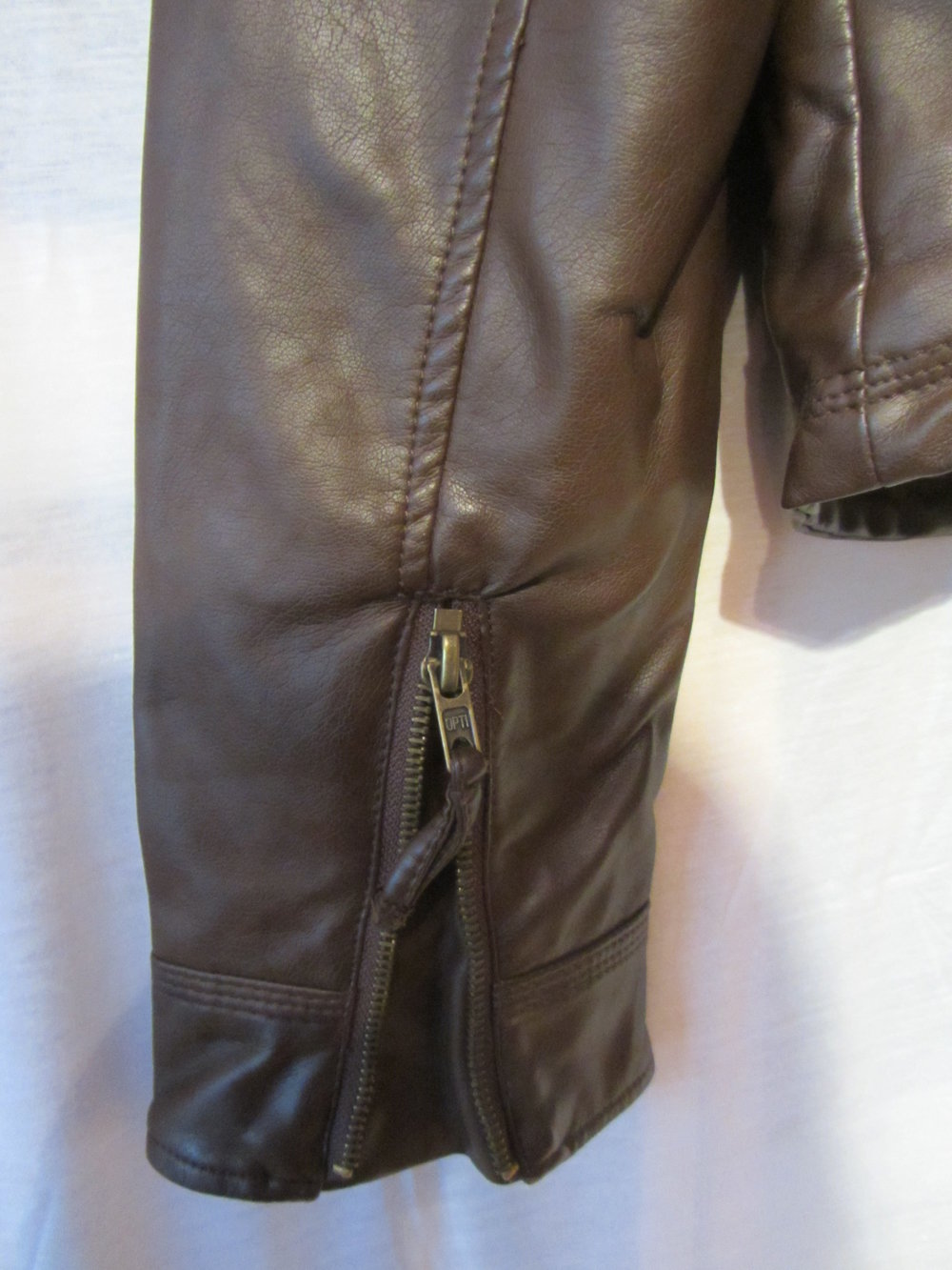 Lederjacke aus PU von Orsay, cognac, Gr. 42