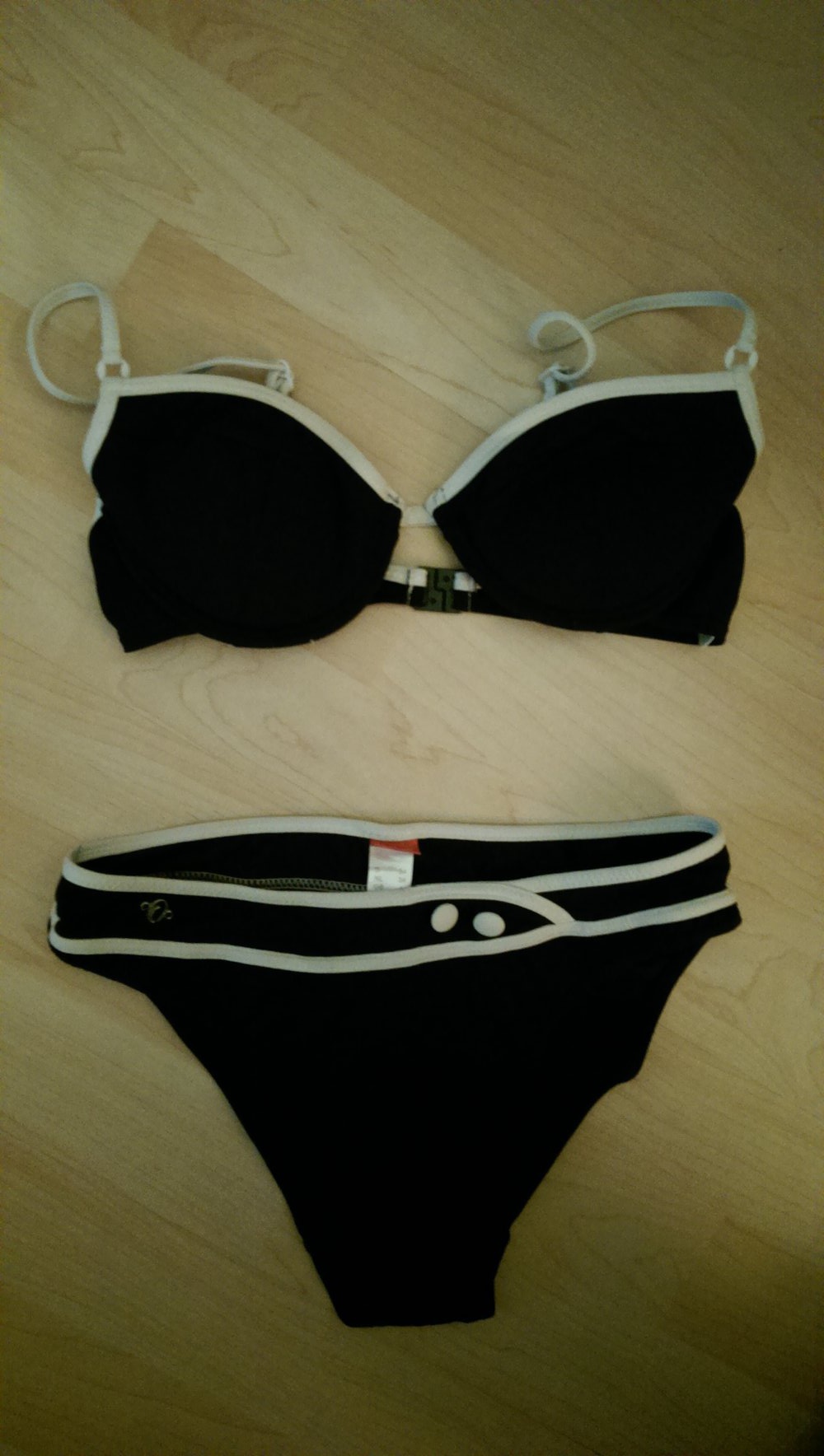 Bikini von s.Oliver in schwarz-weiß in 34 / XS (Push-up möglich)