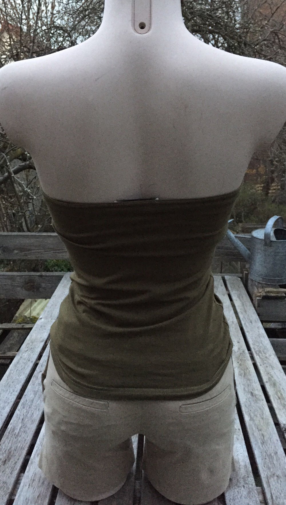 H&M Tubetop TUBE khaki olive Gr. S