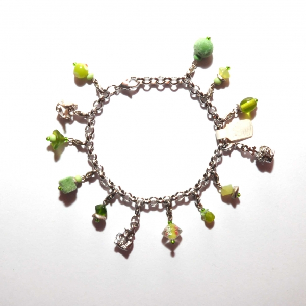 Bettelarmband (grün, orange oder blau)