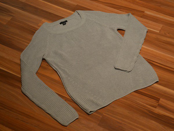 Grauer Strickpullover von New Yorker Amisu 34 XS Strick Blogger