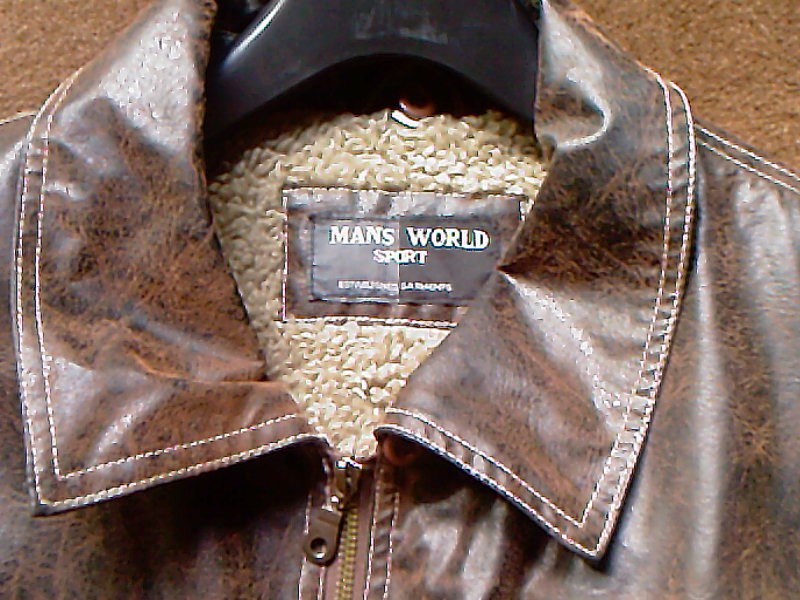 Kunstlederjacke warm auf alt gemacht Gr,9 toller Effekt used look