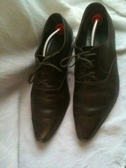 Vintage Lederschnürschuhe weiches Echtleder Spitze