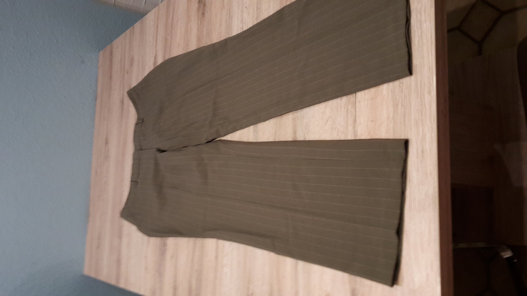 Hosenanzug Laura Scott Gr44/46 braun caramel nadelstreifen blazer