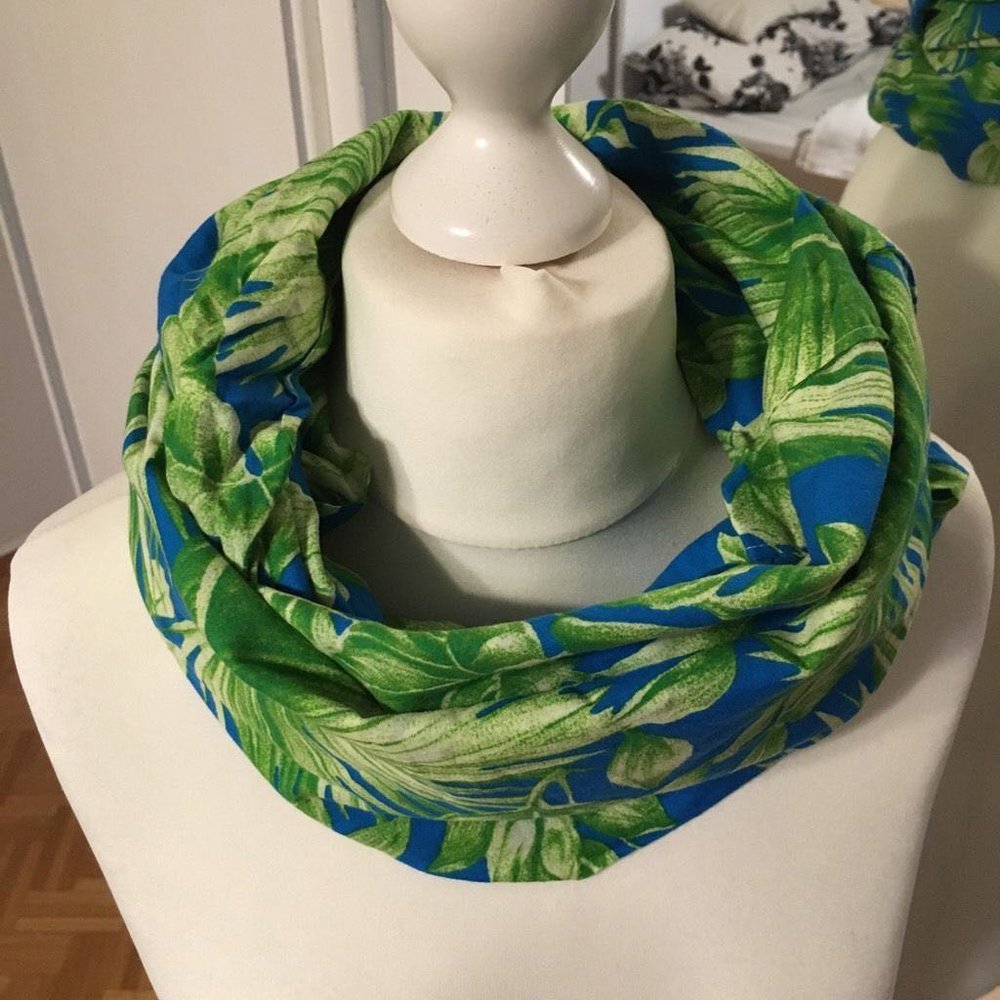 Loop Tuch blau grün