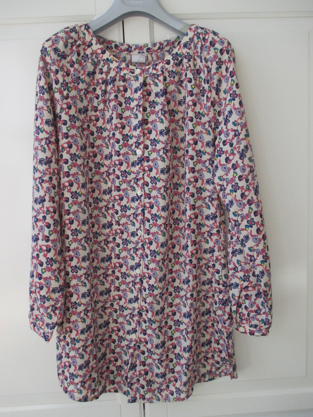 Tunika oder kurzes Kleid im Retro Look, milles fleurs, Gr. 36, neu