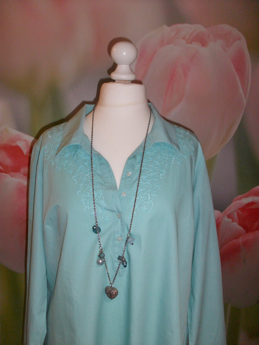 ungetragene H&M BB Tunika/Bluse türkis Gr. 54 #Bluse #Tunika #BIB