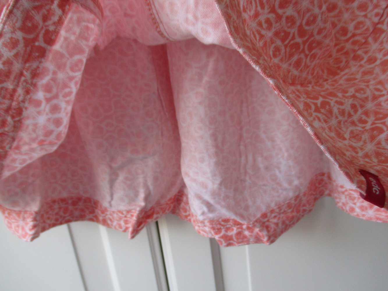 Mini Rock von Esprit, apricotfarbig, Spitze, Gr. 38 ungetragen, Viskose