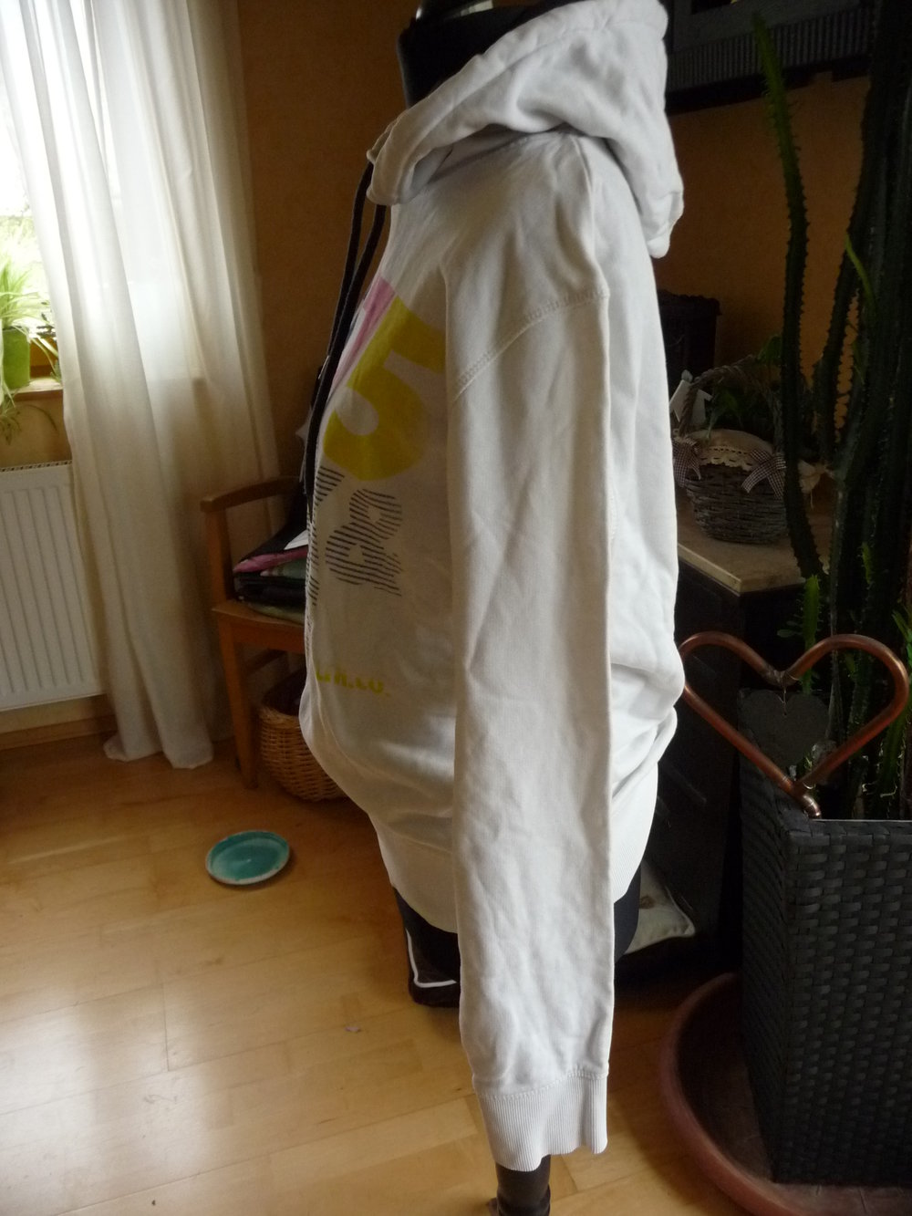 moderner Jack & Jones Kapuzenpullover, Hoodie, weiss, Größe S