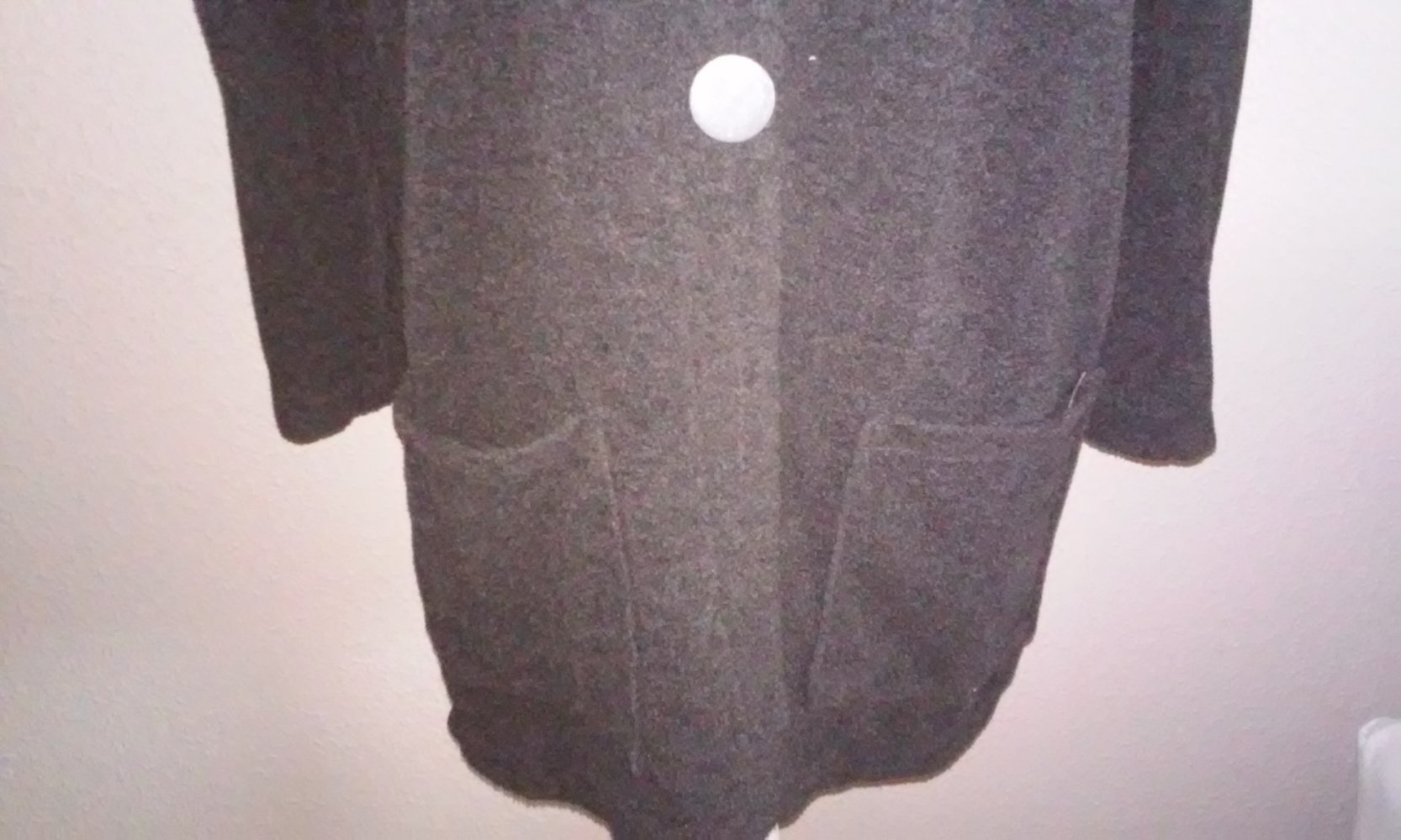 Jacke Cardigan angeraut Shirtjacke kuschelweich anthrazit