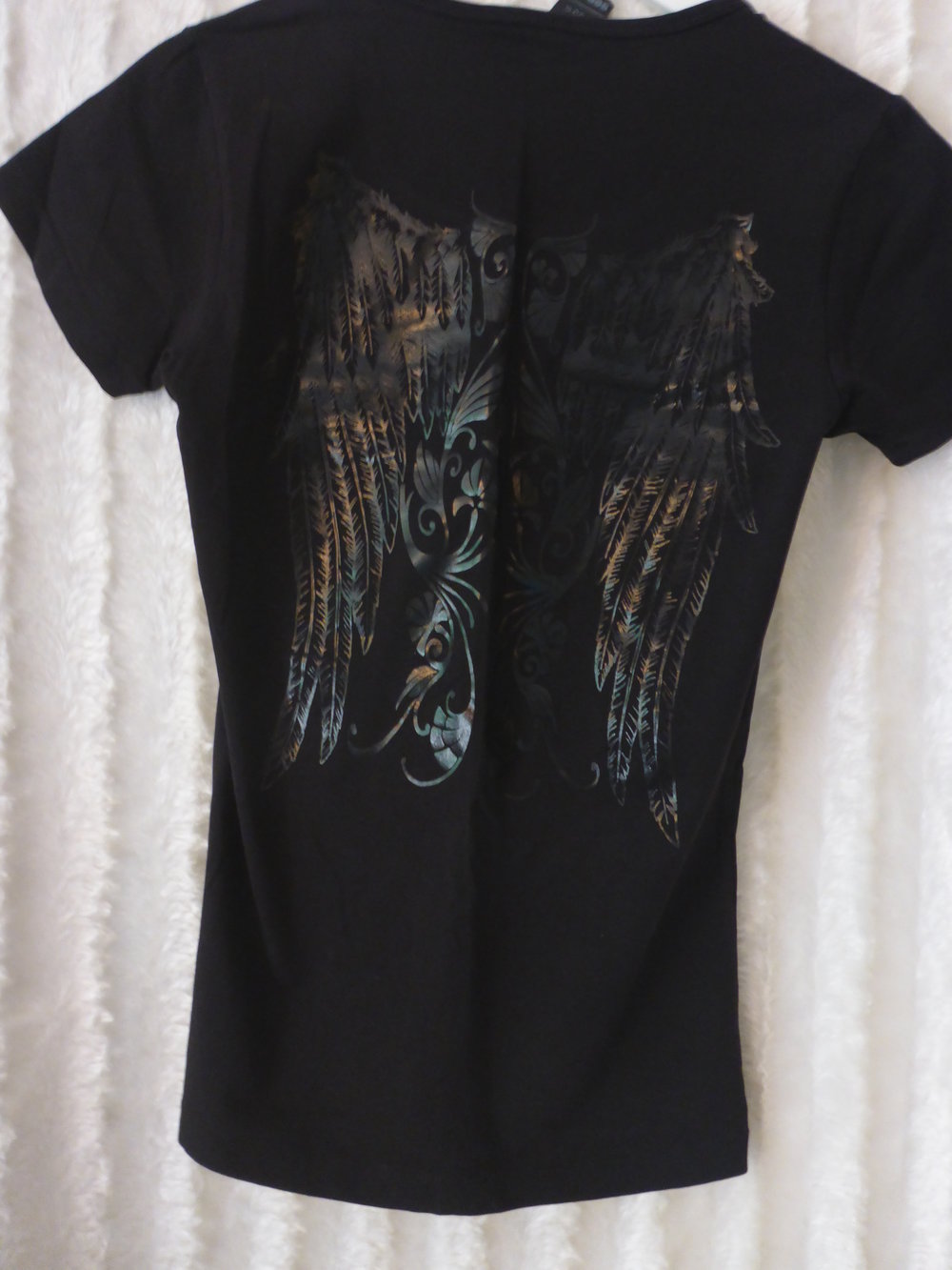 T- Shirt schwarz, Sonar, Ornamente, Gr. S.