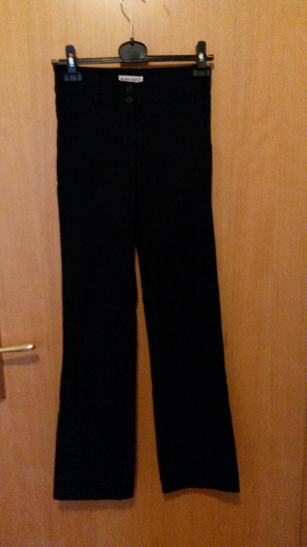schwarze Stoffhose stretch