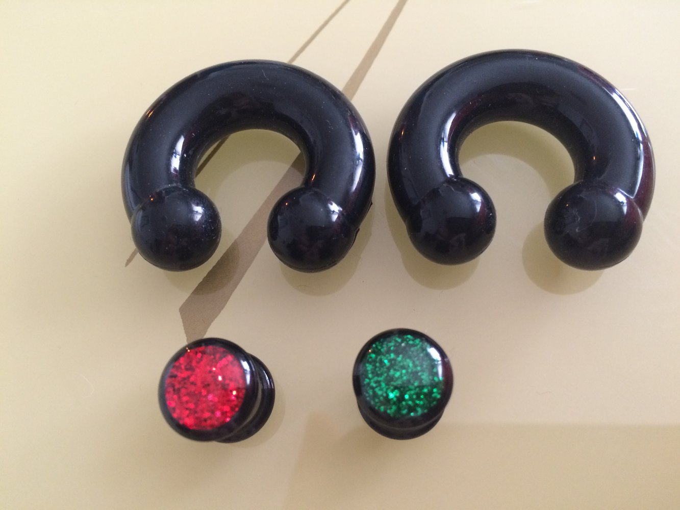 10mm 1cm Plugs Tunnel Piercing Glitzer