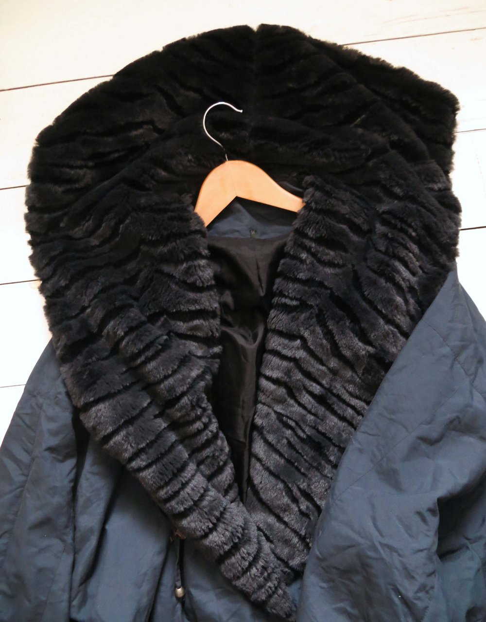 Grossartiger Oversized Vintage Parka mit breitem Kunstpelzkragen