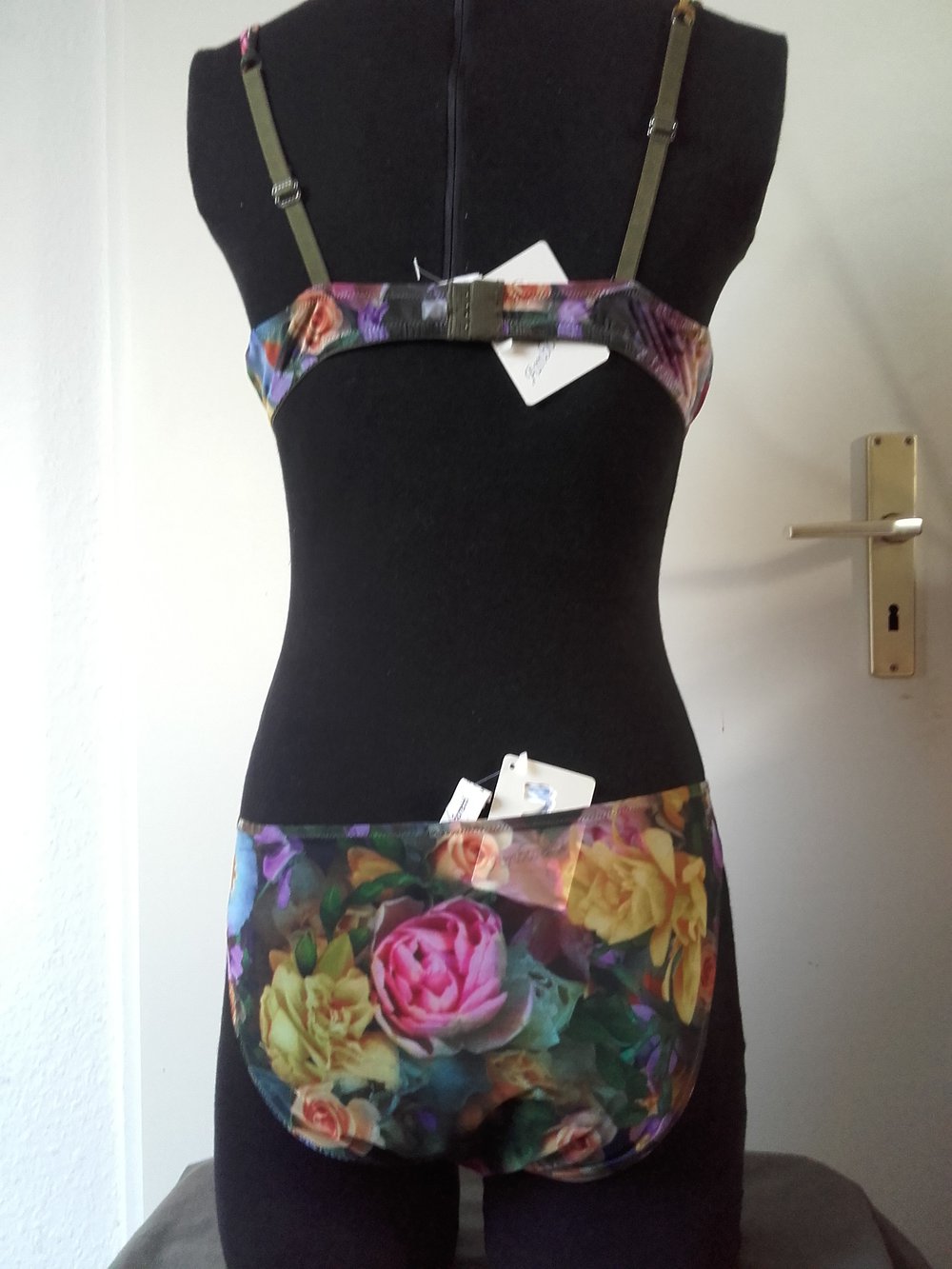 Amboretti, blumenmuster, durchsichtiig, slip 42 BH 80B