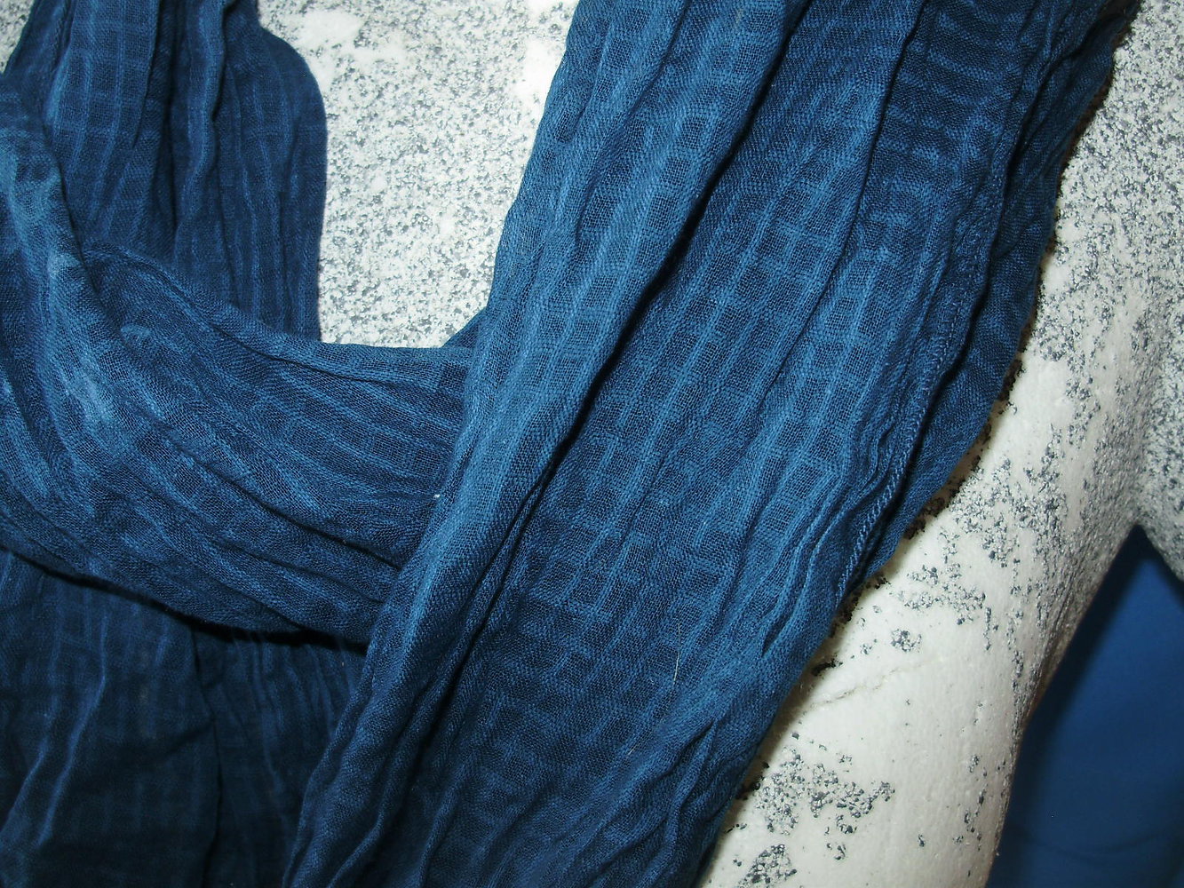 zero Schal weich petrol grün zartes Karomuster Ton-in-Ton