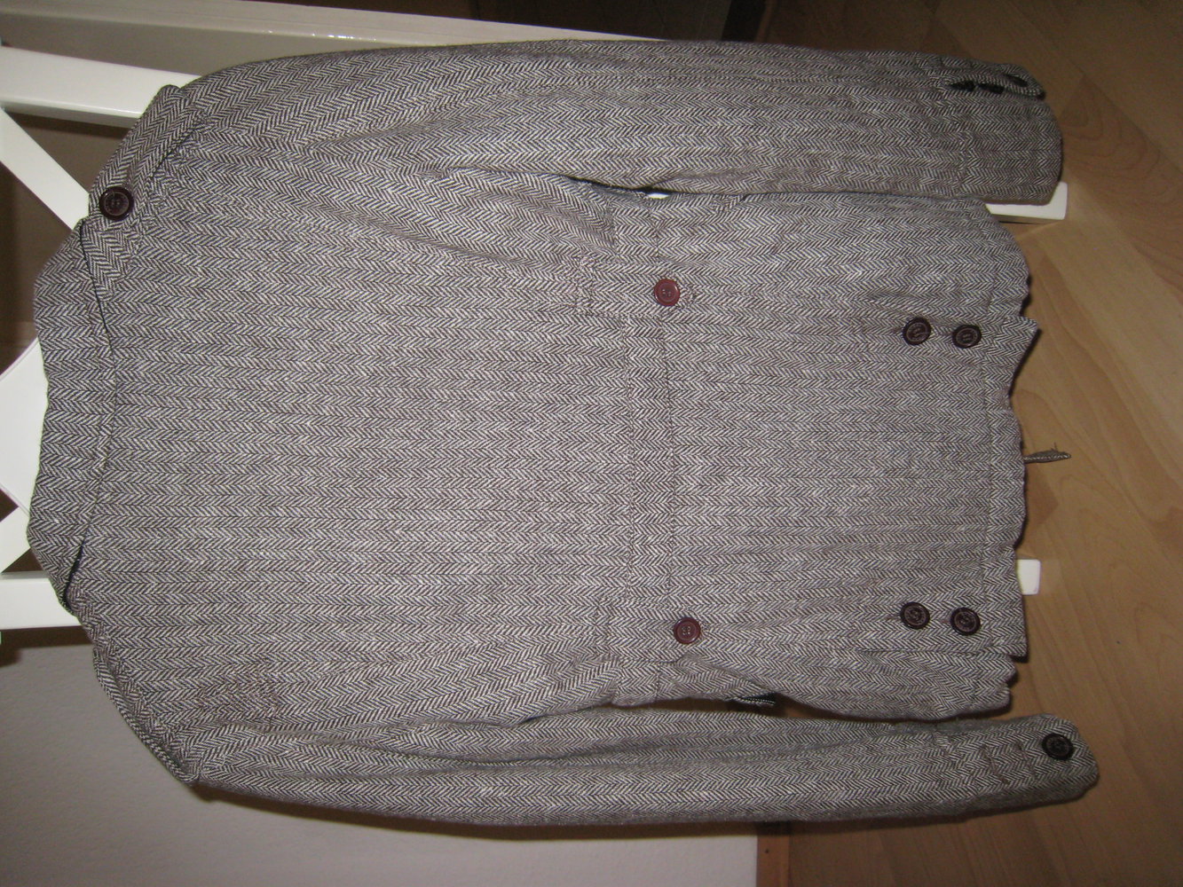 coole Aveal Jacke Blazer Jacket Kurzmantel Medium M 38 braun beige grau Fischgrät