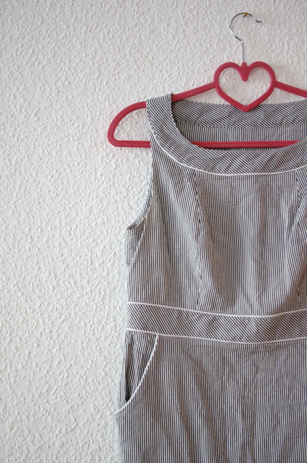 Süßes schwarz weiß gestreiftes Sailorkleid Gr. 38 40 M retro 