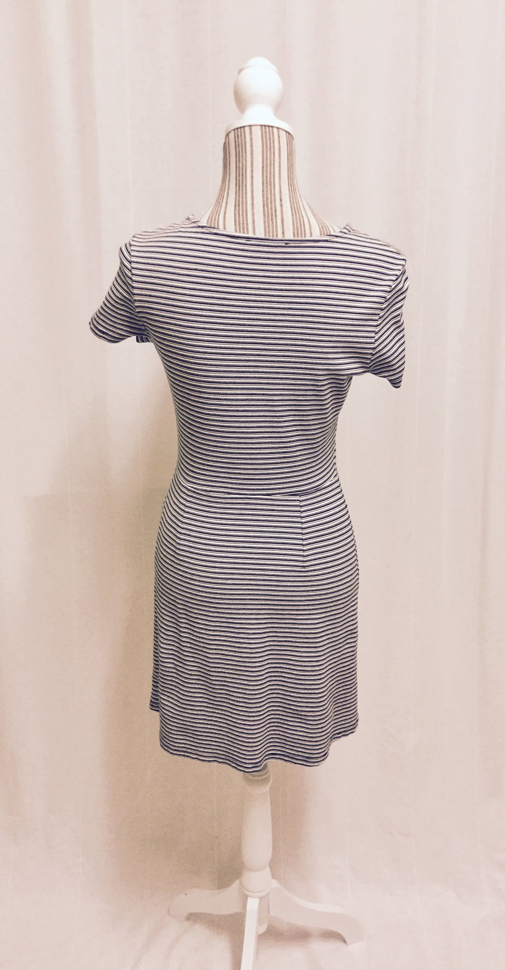 Bershka M Marine Kleid  blau weiß gestreift 