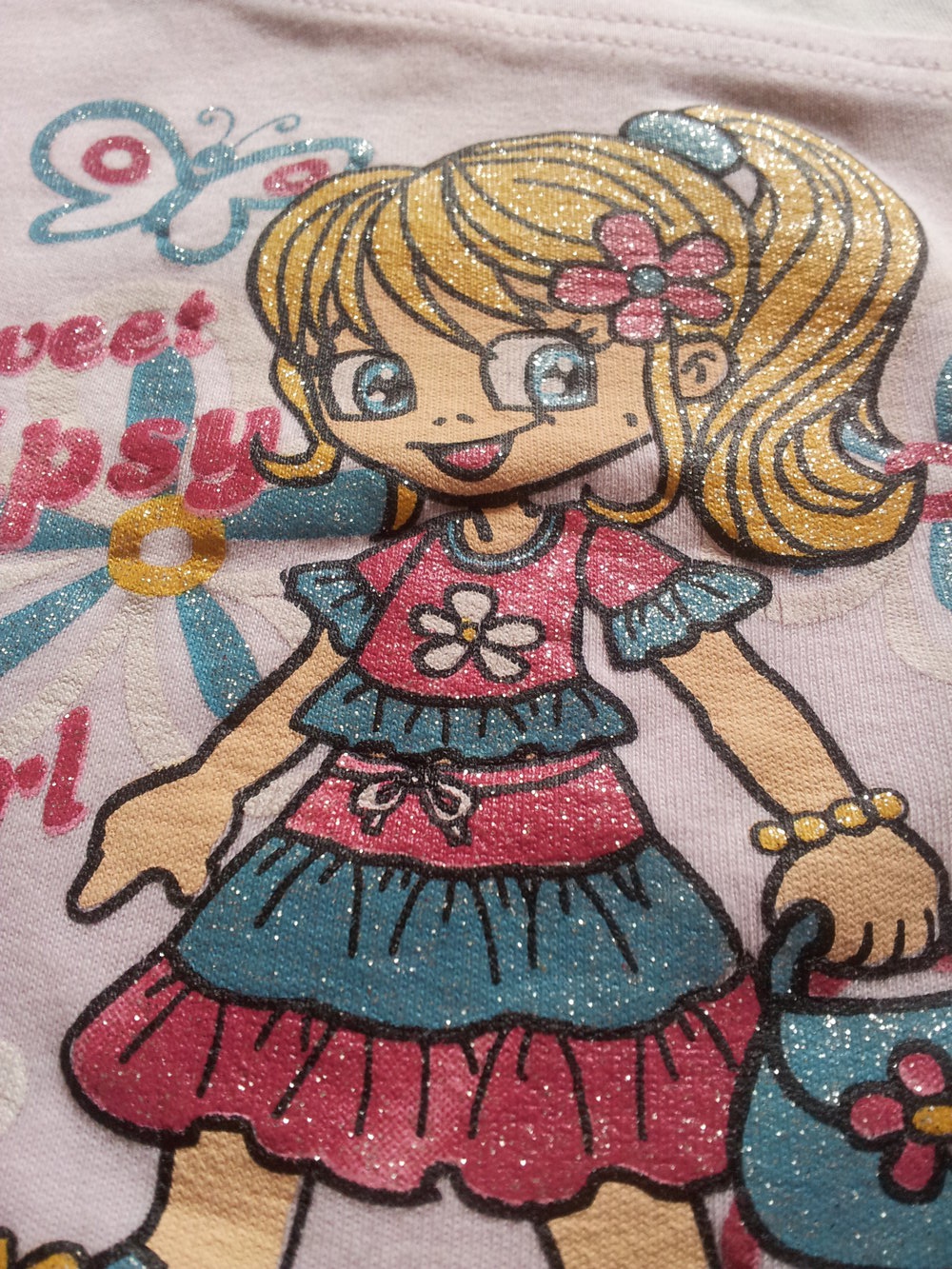 Shirt  Sweet Gipsy Girl Gr. 92 pastellrosa weiß