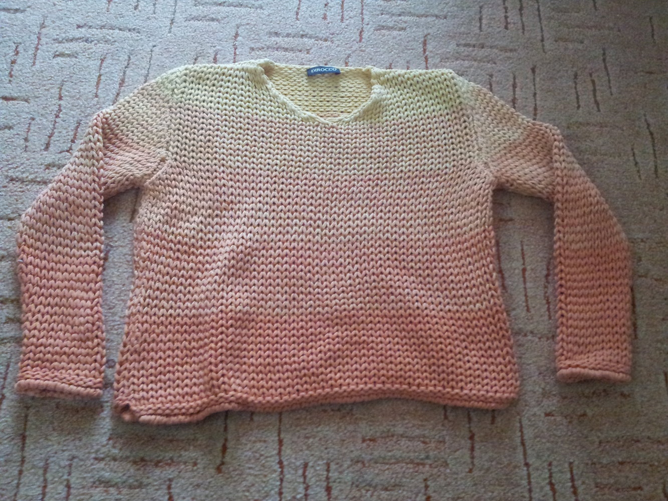 Pullover grobstrick Strick orange ombre Dirocco Gr. 42