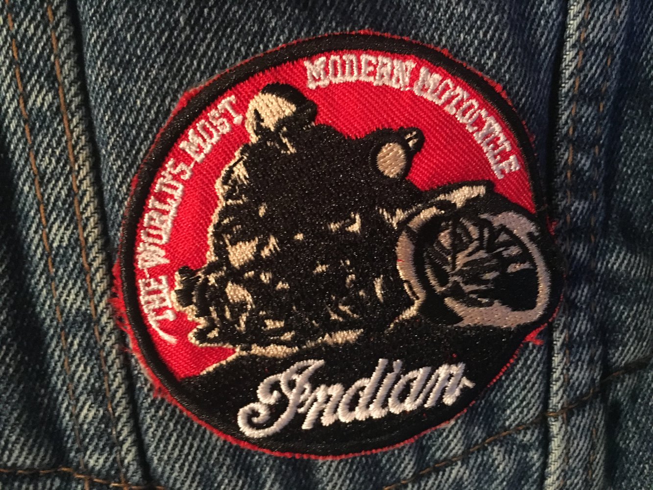 Jeans West mit 6 Motorrad Patches Größe 52/L