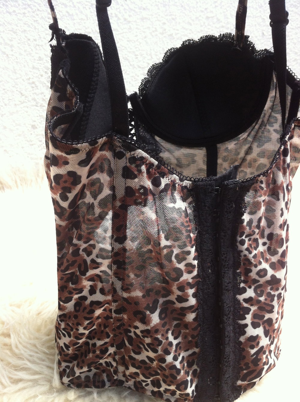 Corsage Korsett Bodice Leo Spitze schwarz