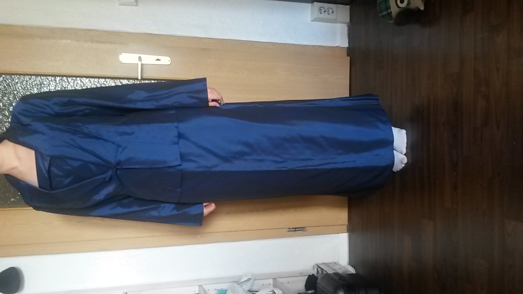 Kleid blau mit Blazer Gr. s