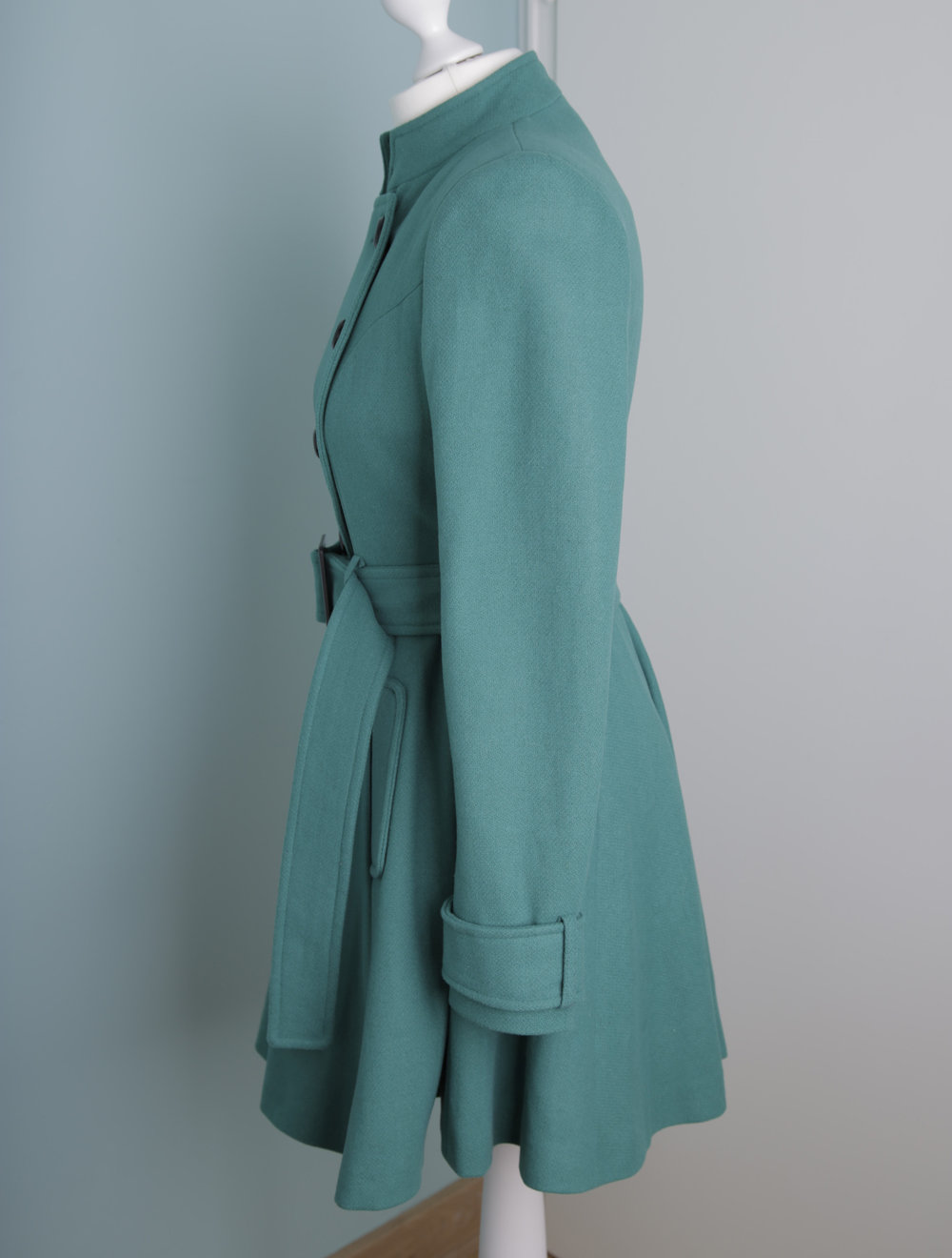 Schicker Wollmantel in Türkis von ASOS