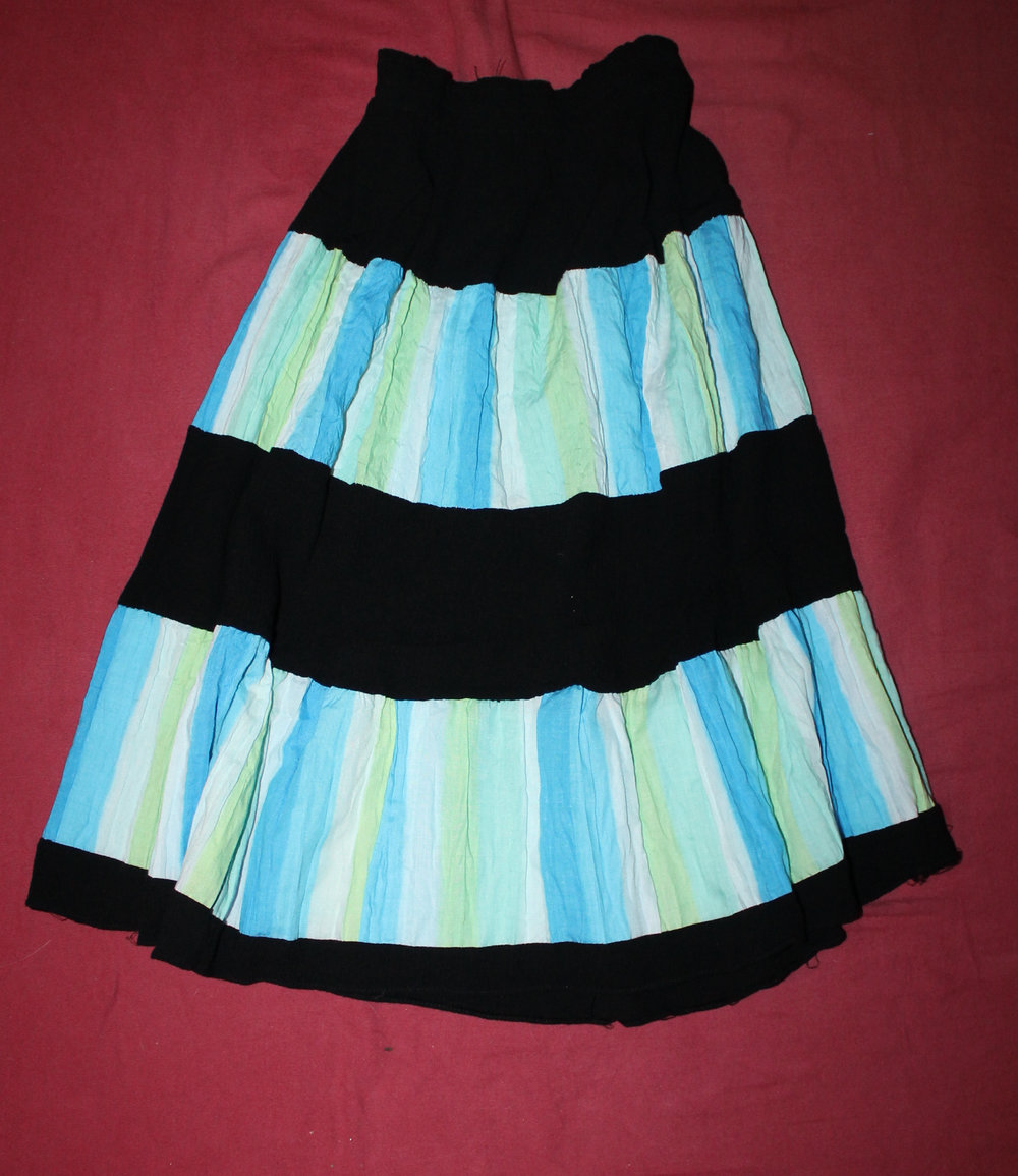 süßer, luftiger Sommerrock in türkis / grün